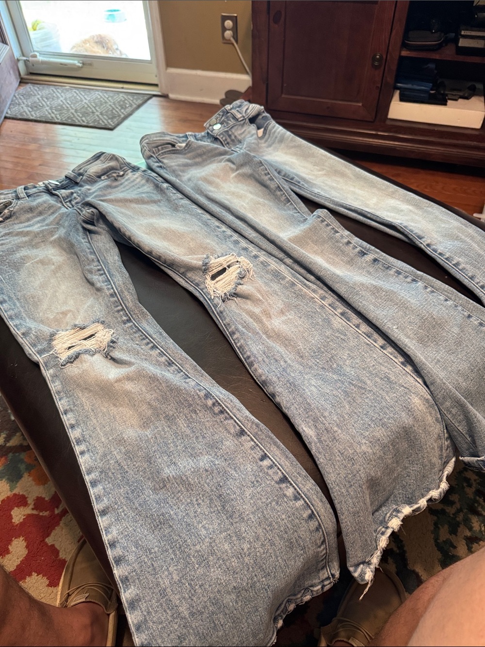 BKE Kids Light Wash Distressed Flare Jeans (2) pair of jean  size 12R